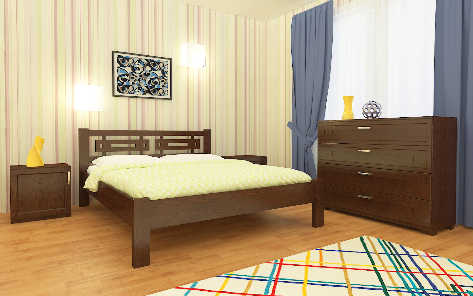 The wooden bed Aria
